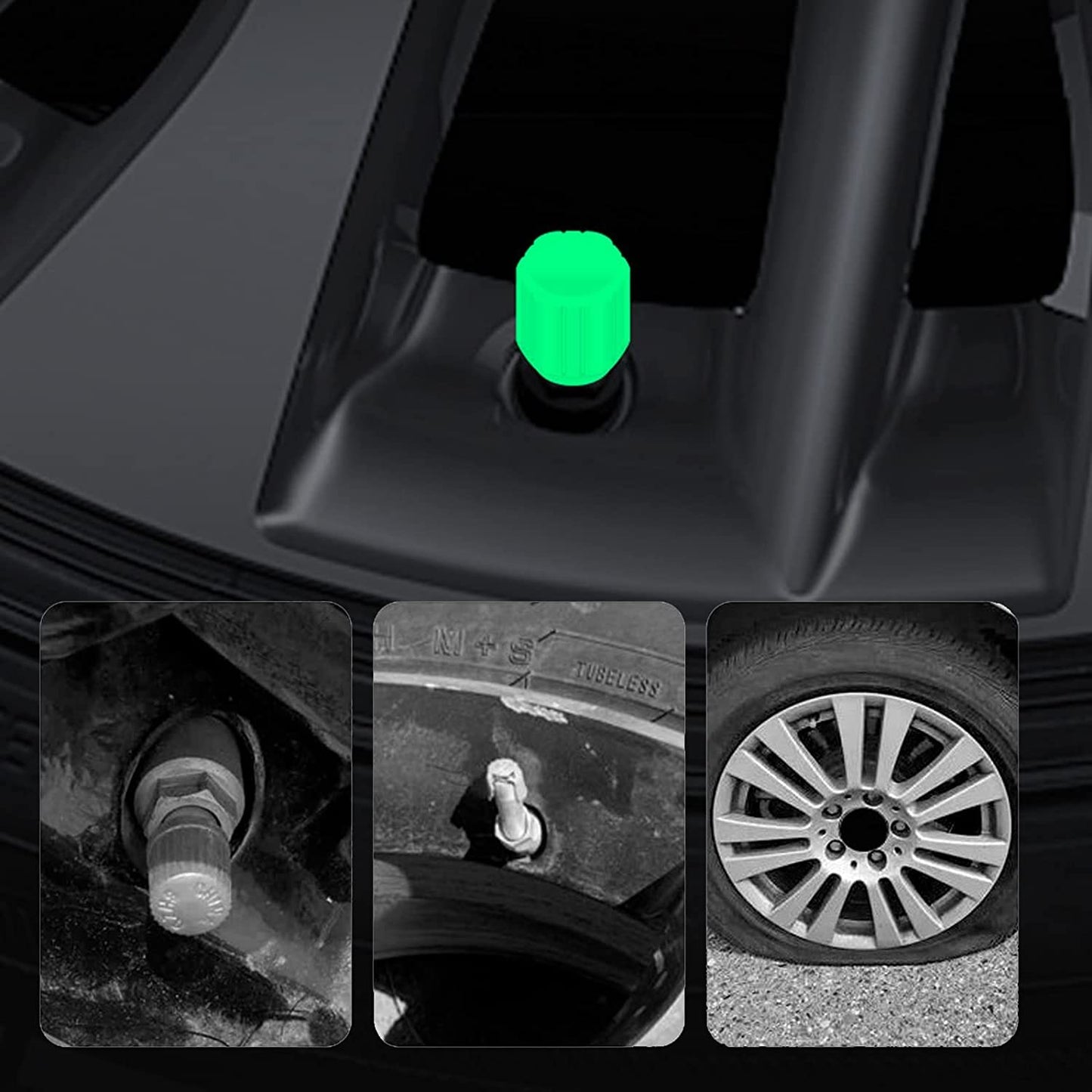 Cache-valves Luminous Night Rider ( Pack de 4 )