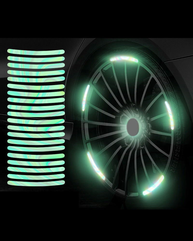 đAutocollants anti-collision pour pneus de voiture lumineux